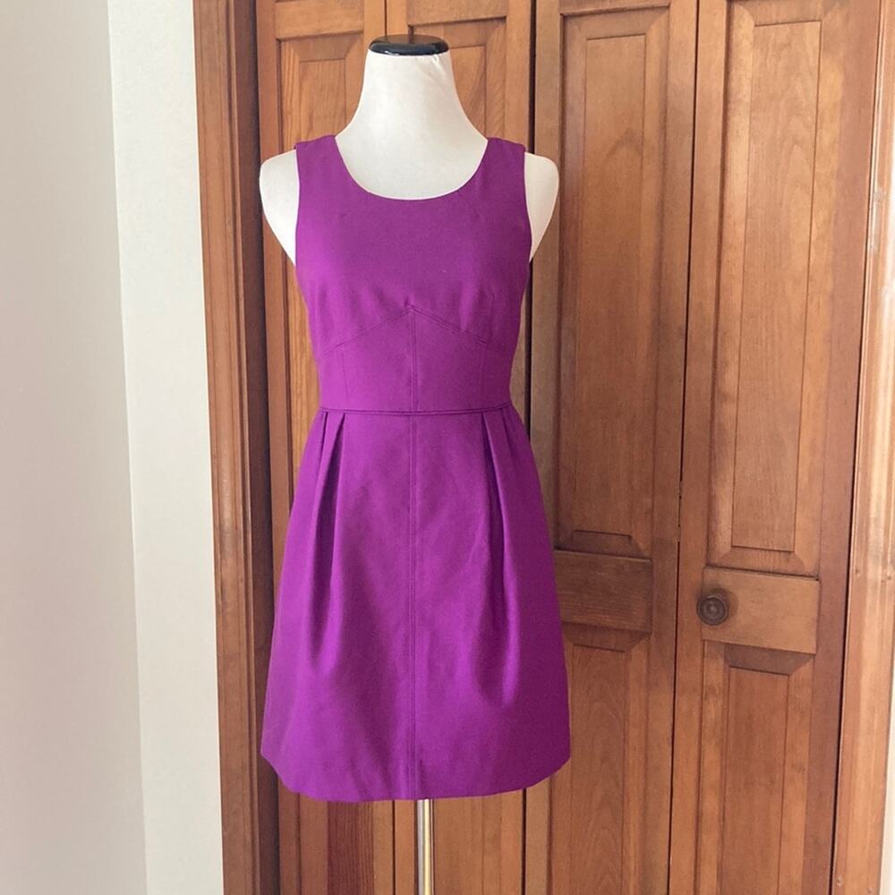 J. Crew Medium Purple Wool Blend Mini Dress, Size 2P